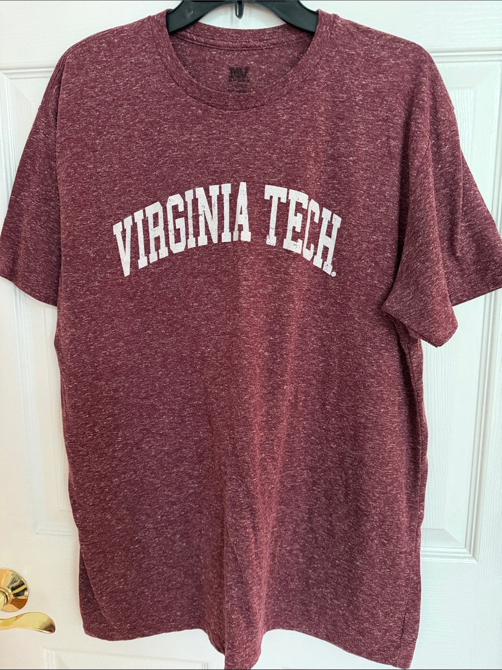 MV Sport Virginia Tech Maroon Heather Short Sleeve Tee